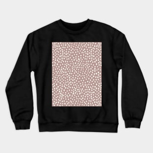 Mauve Dalmatian Print Mask Crewneck Sweatshirt